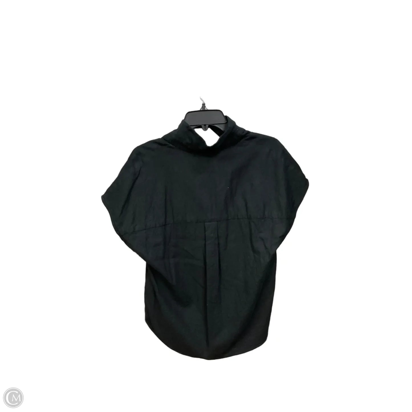 Top Short Sleeve By Banana Republic In Black, Size: S