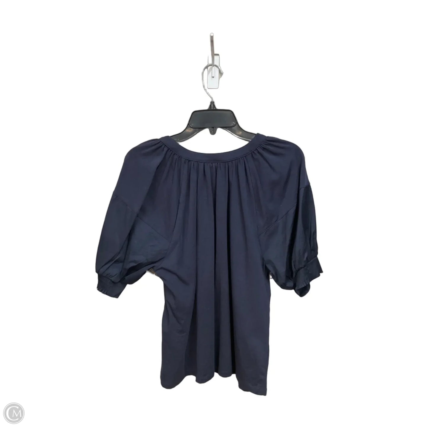 Top Short Sleeve By Chicos In Navy, Size: M