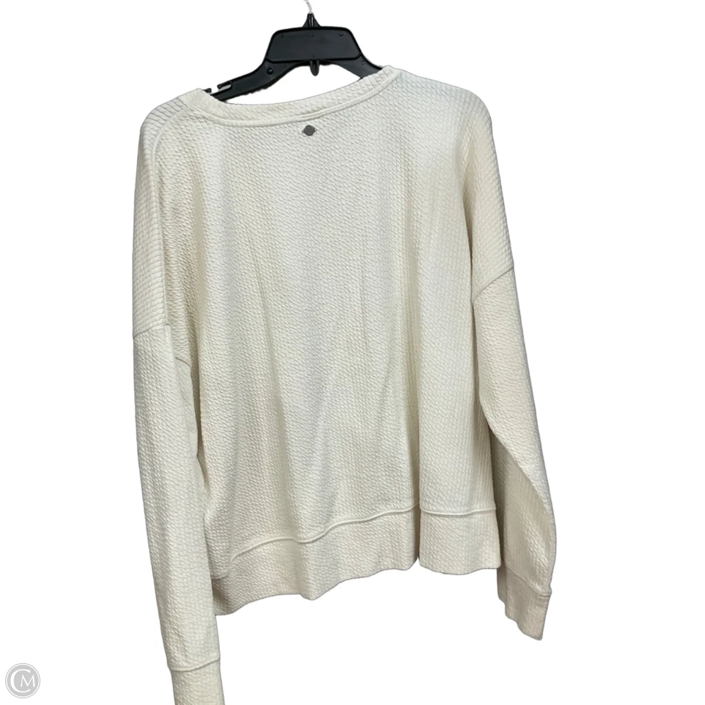 Athletic Top Long Sleeve Crewneck By Calia In Cream, Size: Xxl