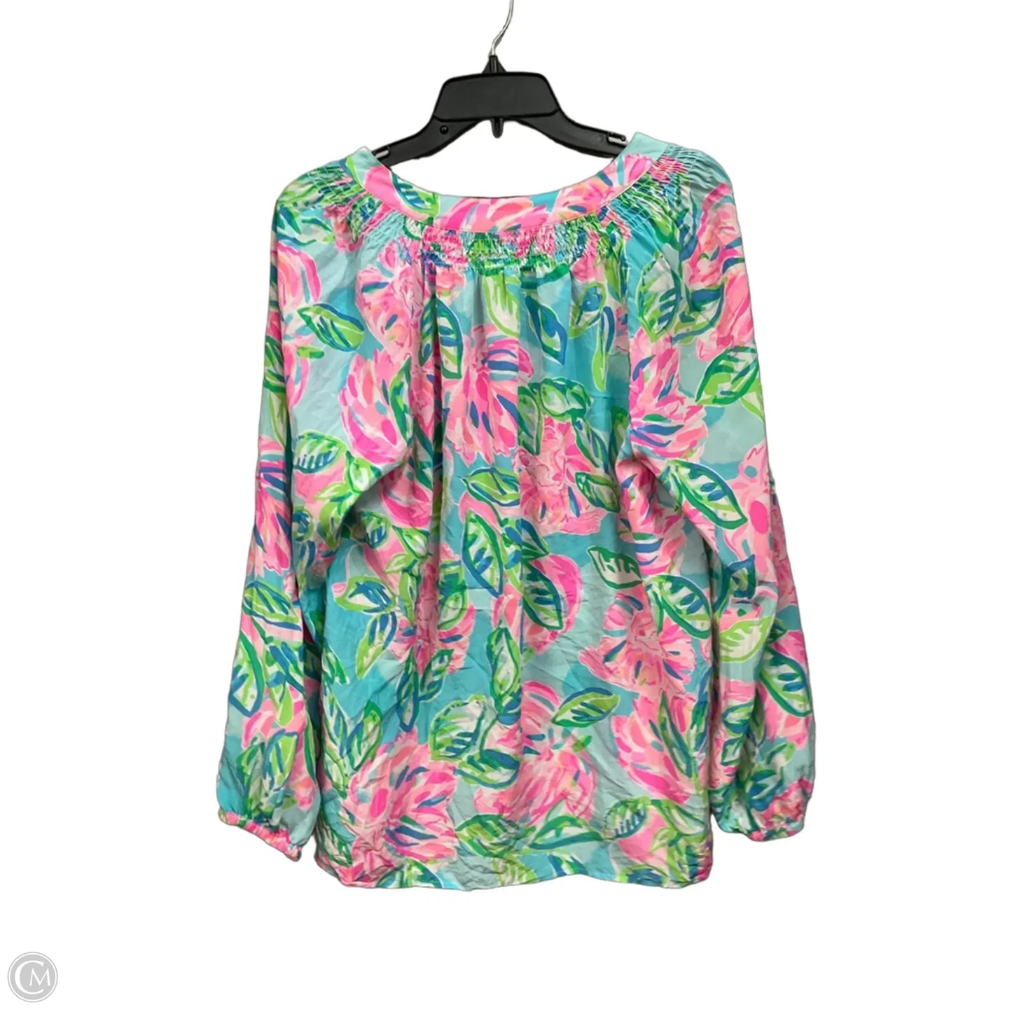 Blouse Designer By Lilly Pulitzer In Floral Print, Size: Xl