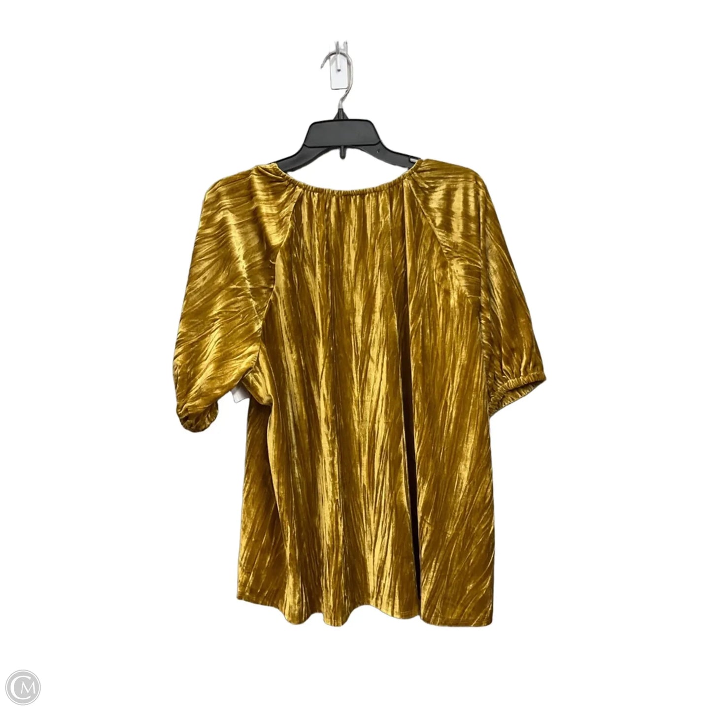 Top Short Sleeve By Maurices In Yellow, Size: Xl