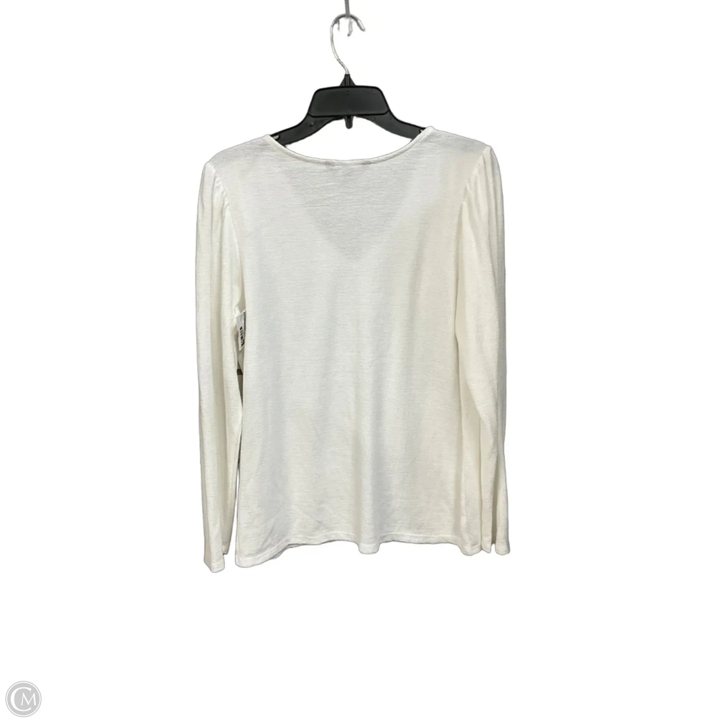 Top Long Sleeve By Banana Republic In White, Size: M