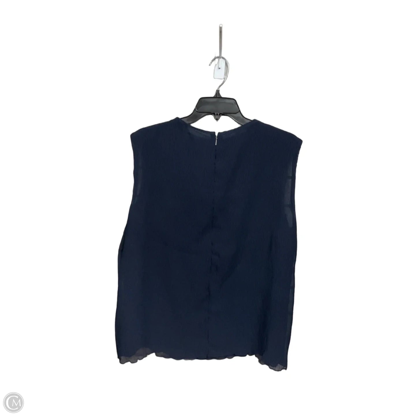 Top Sleeveless By Calvin Klein In Navy, Size: Xl