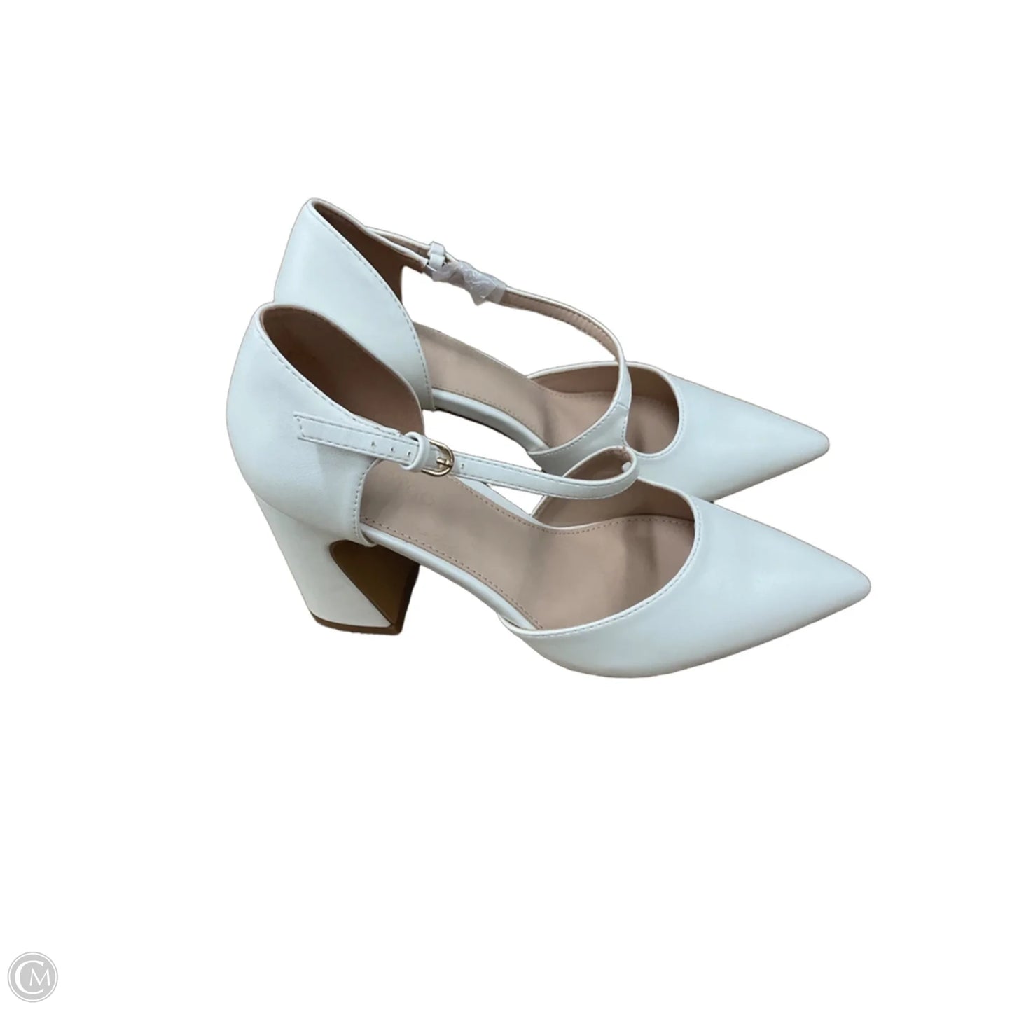 Shoes Heels Block By Coutgo In White, Size: 7.5