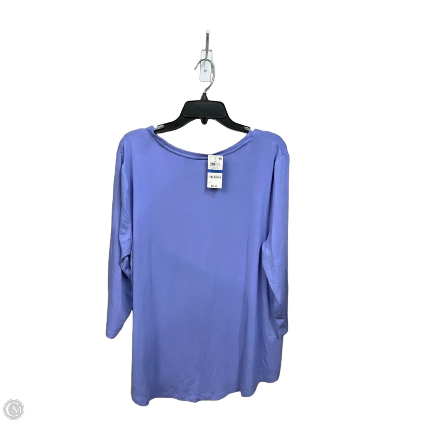 Top Long Sleeve By Jm Collections In Purple, Size: Xl