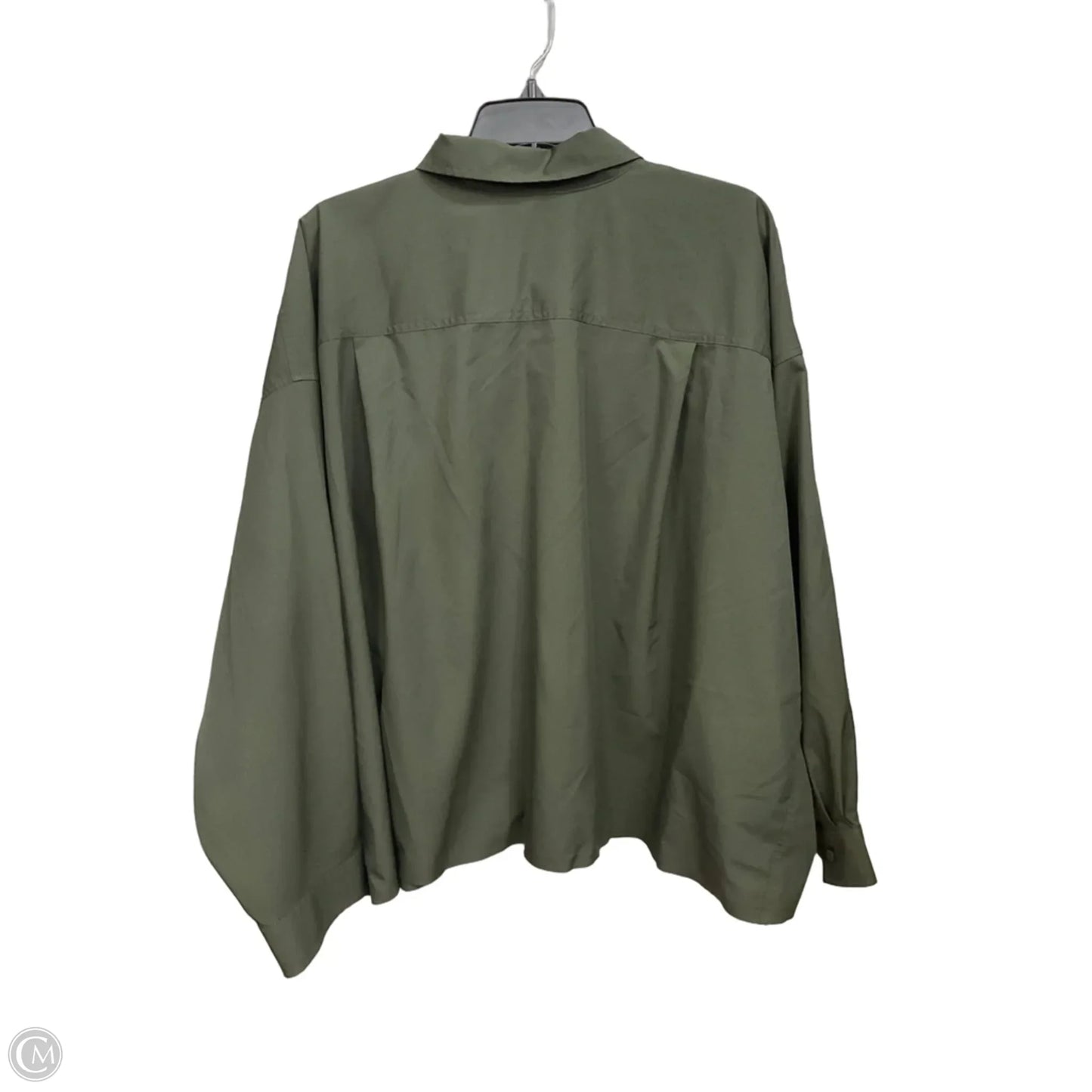 Blouse Long Sleeve By Athleta In Green, Size: 3x
