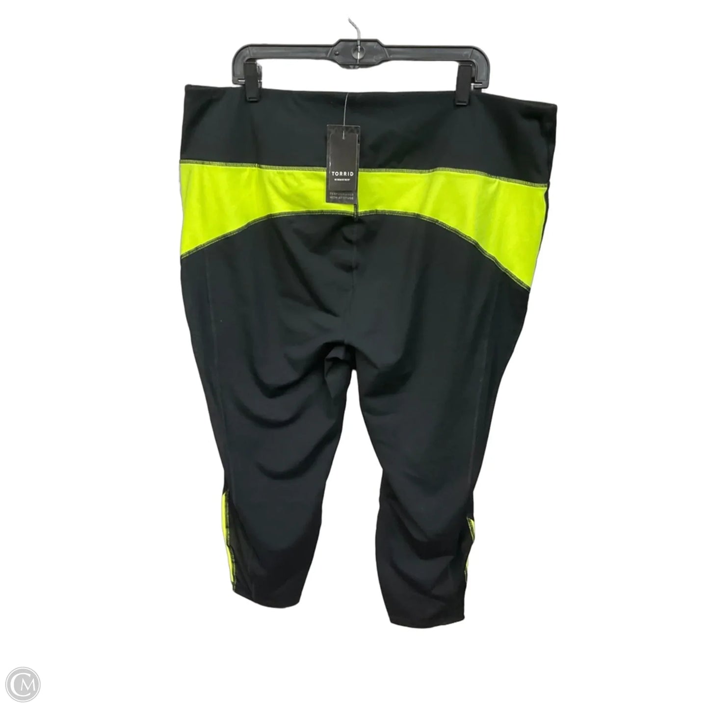 Athletic Capris By Torrid In Black & Green, Size: 4x