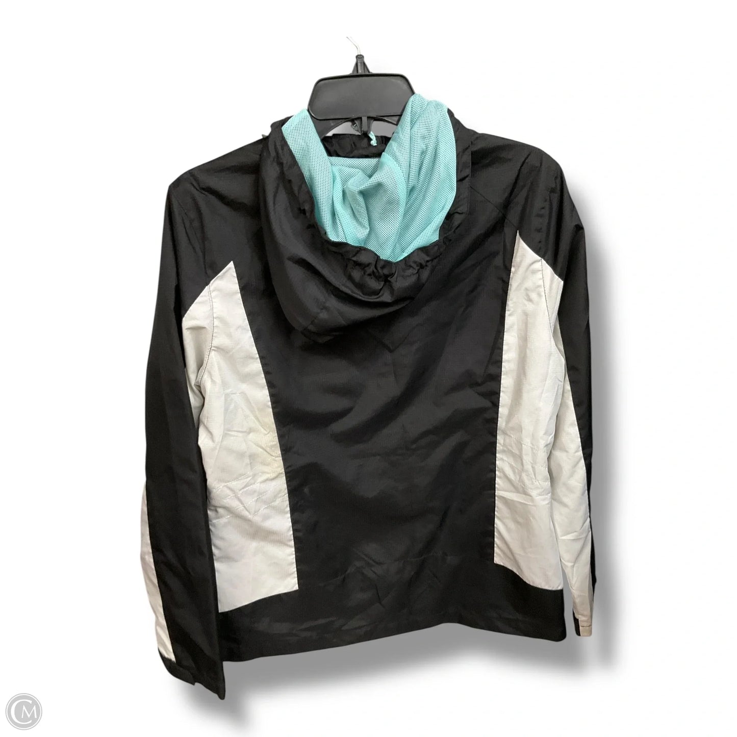 Jacket Windbreaker By Free Country In Black & White, Size: M