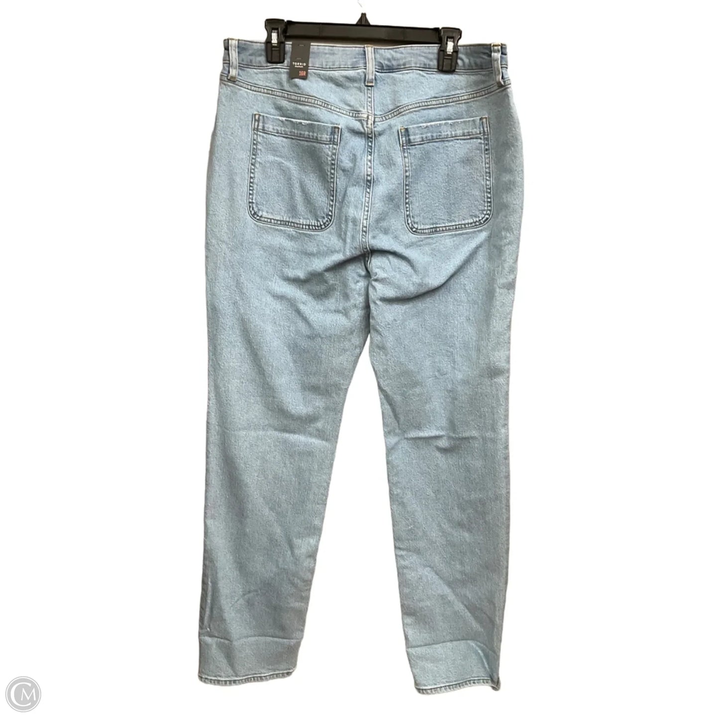 Jeans Straight By Torrid In Blue Denim, Size: 16
