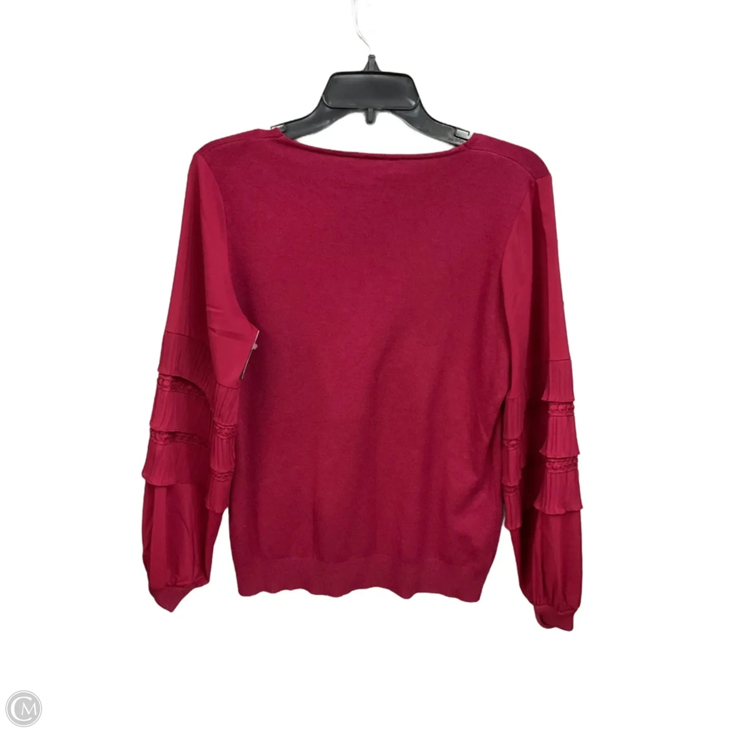 Top Long Sleeve By Cme In Red, Size: M