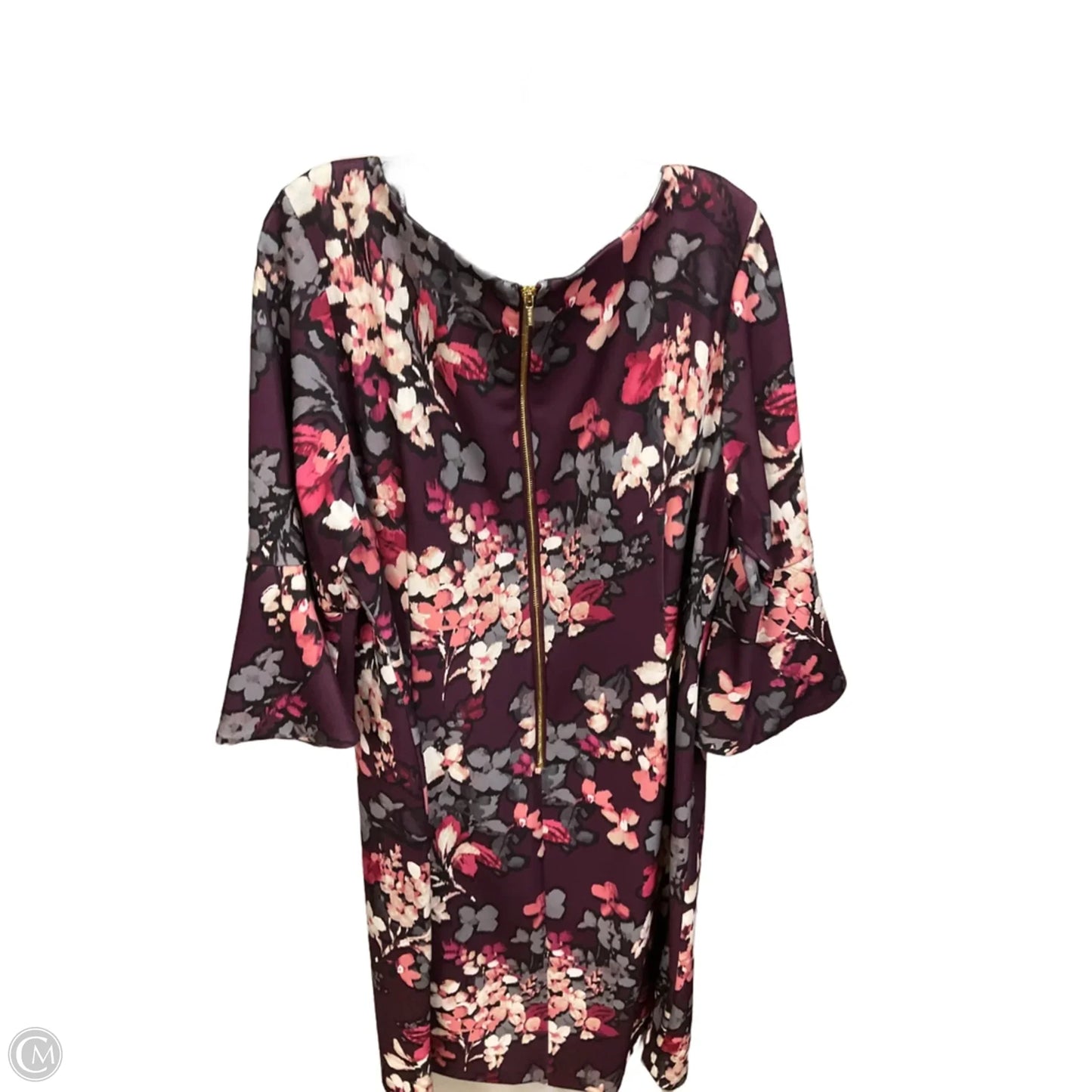 Dress Party Midi By Calvin Klein In Floral Print, Size: 2x