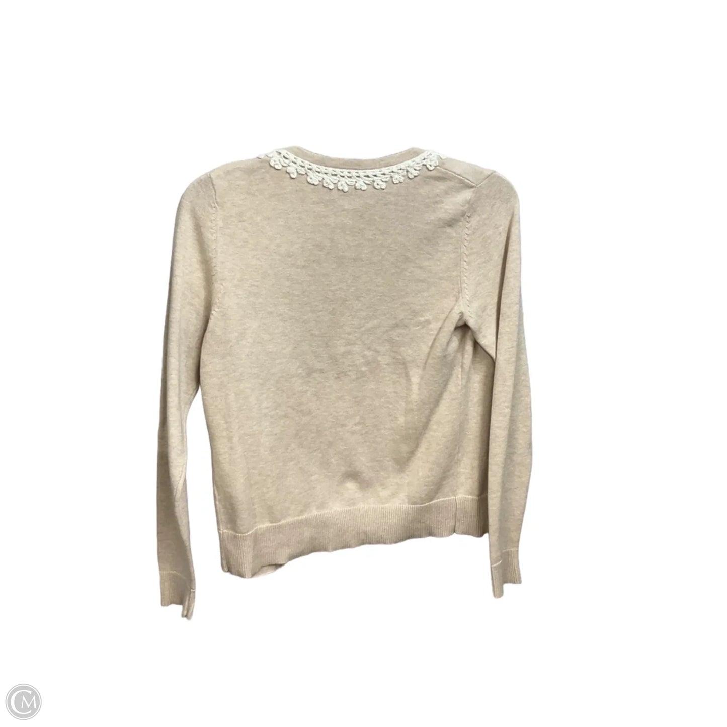 Cardigan By Banana Republic In Tan & White, Size: S