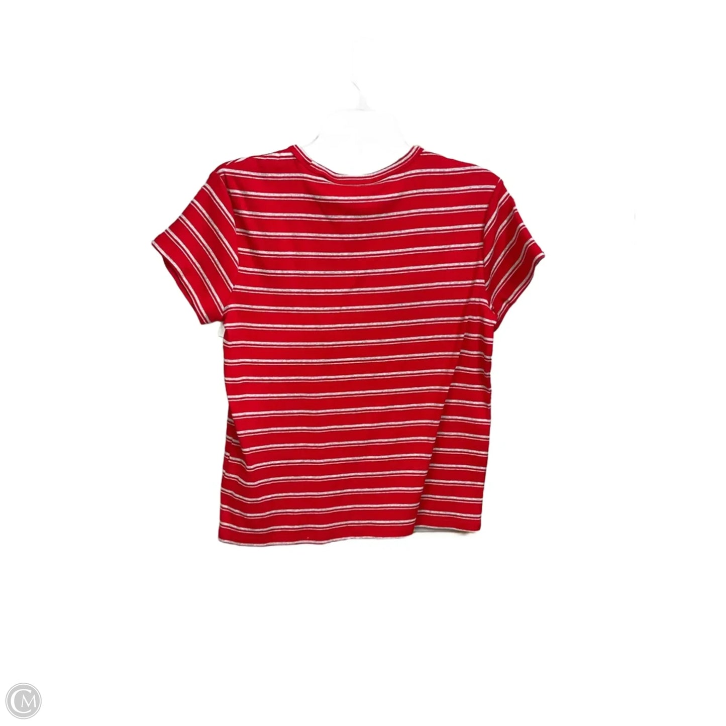 Top Short Sleeve By Calvin Klein In Grey & Red, Size: Xl