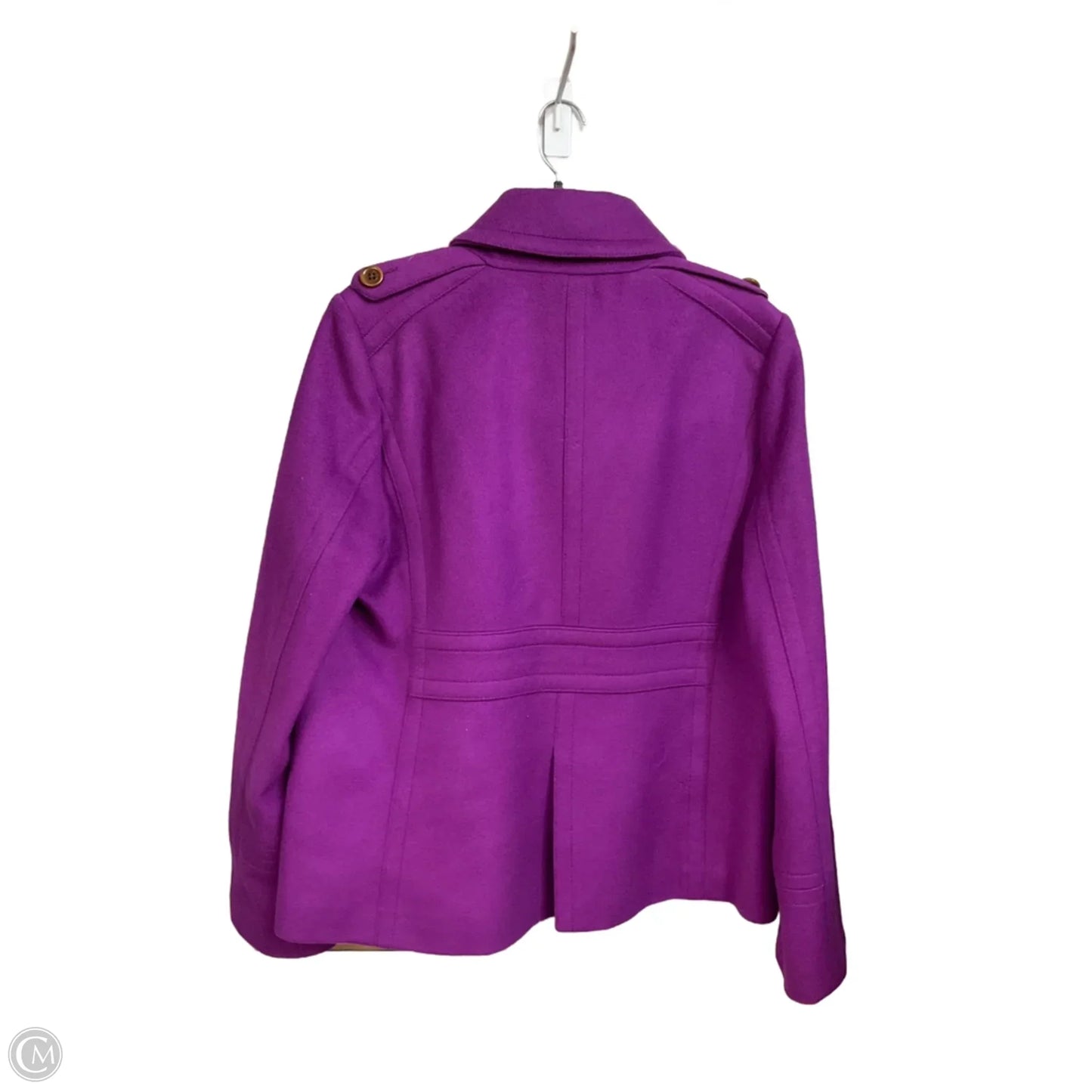 Coat Wool By J. Crew In Purple, Size: Xl