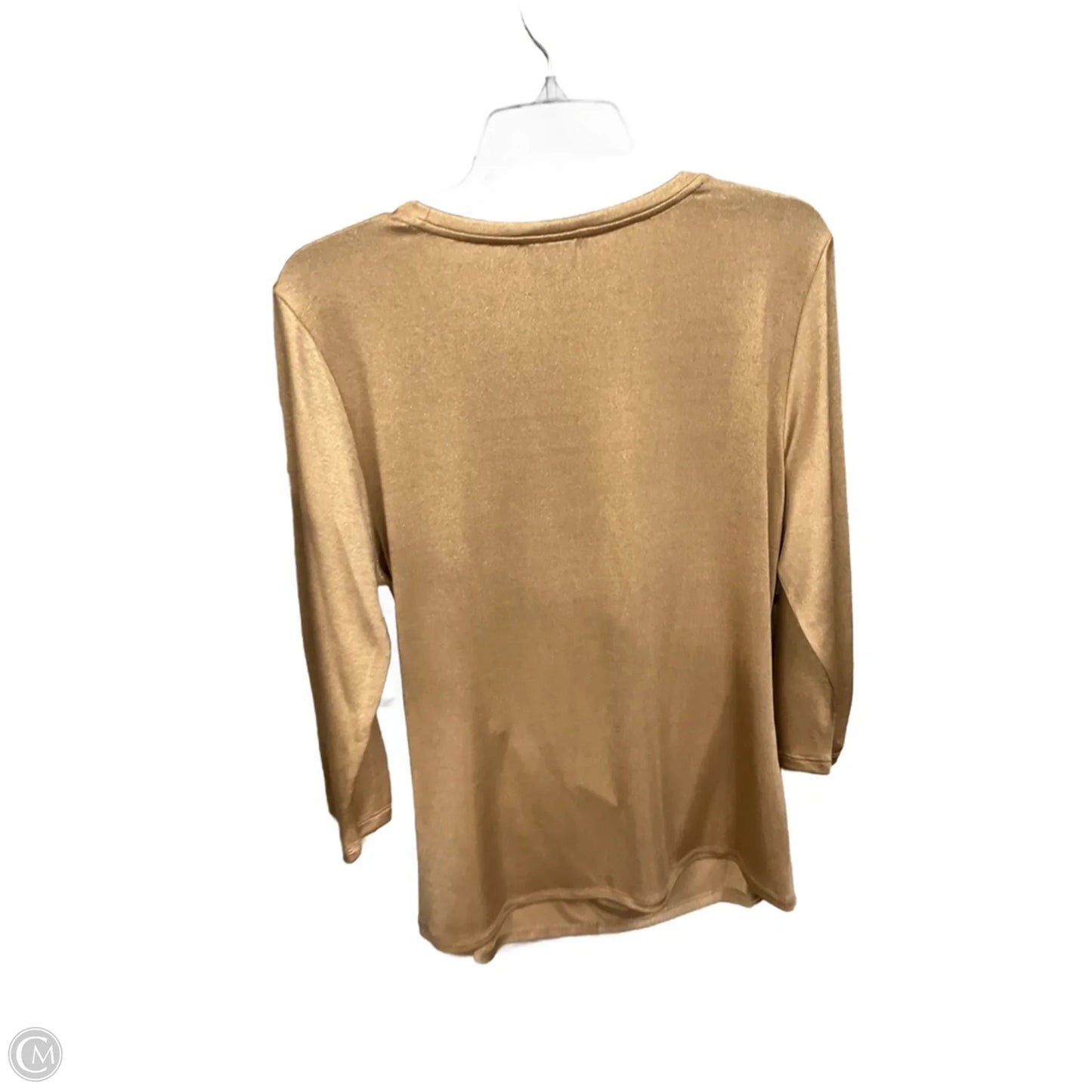 Top Long Sleeve By Tommy Hilfiger In Gold, Size: Xl