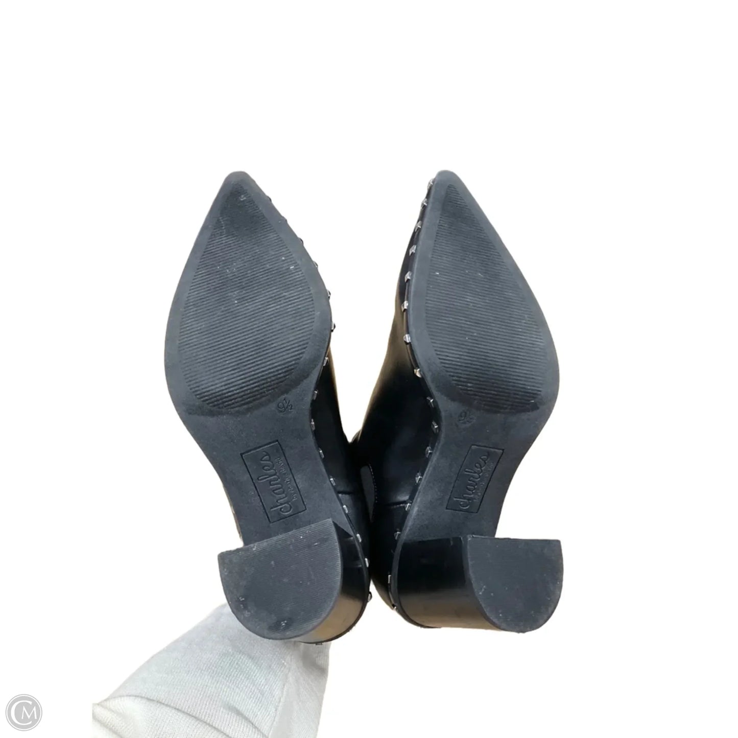 Boots Ankle Heels By Charles David In Black, Size: 9.5