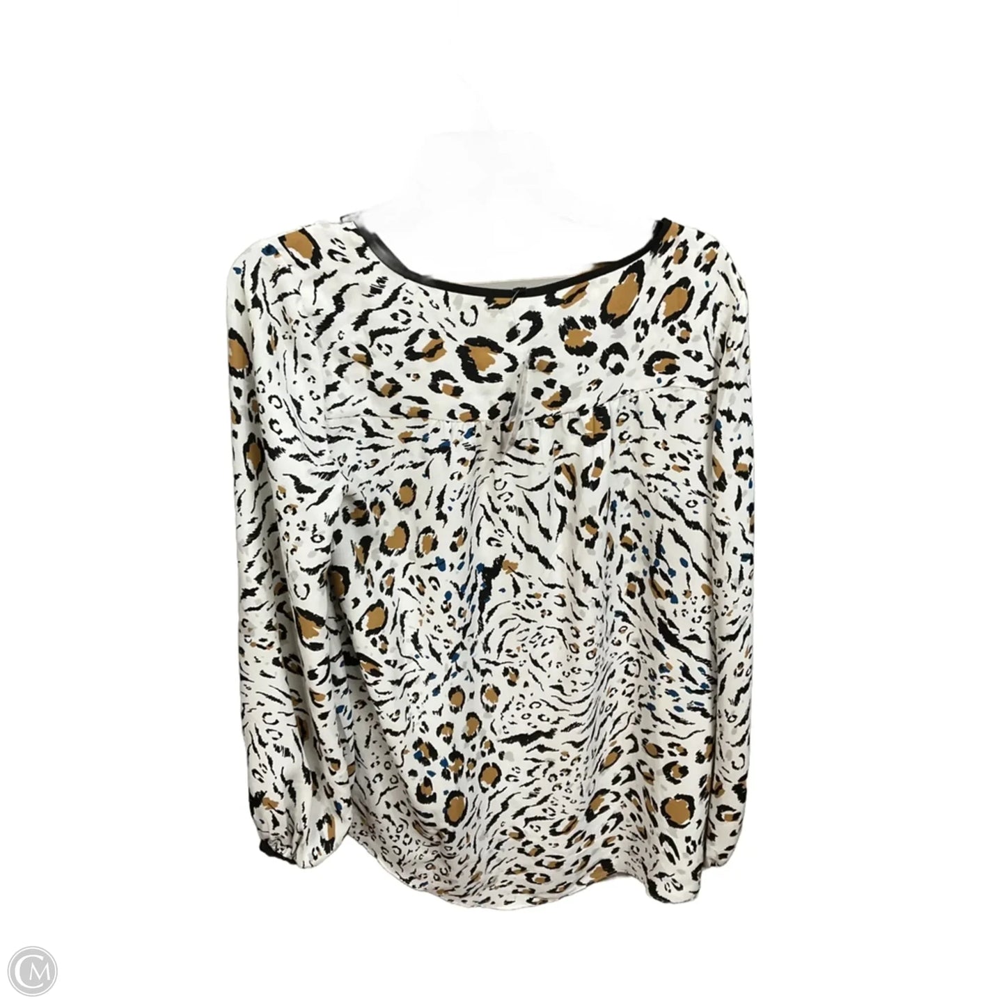 Blouse Long Sleeve By White House Black Market In Animal Print, Size: S