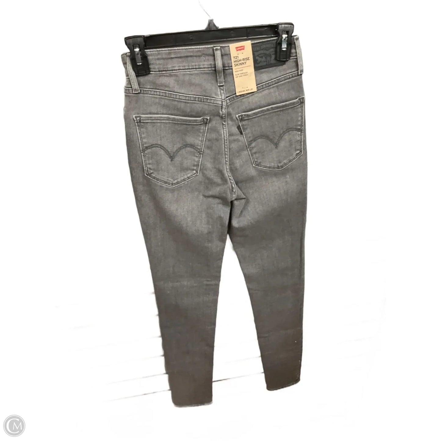 Jeans Skinny By Levis In Grey Denim, Size: 0