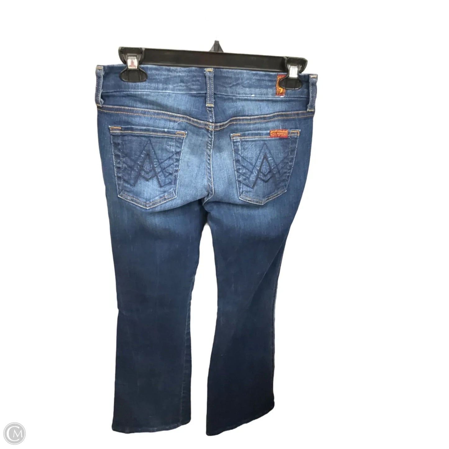 Jeans Flared By 7 For All Mankind In Blue Denim, Size: 4