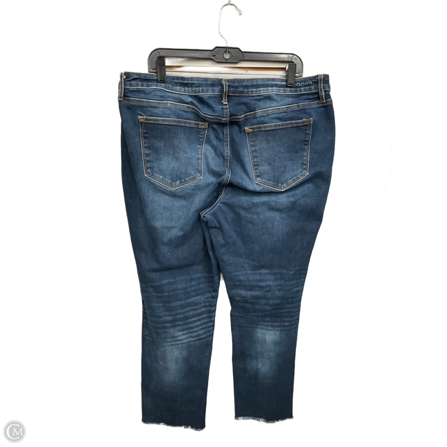 Jeans Straight By Vigoss In Blue Denim, Size: 18