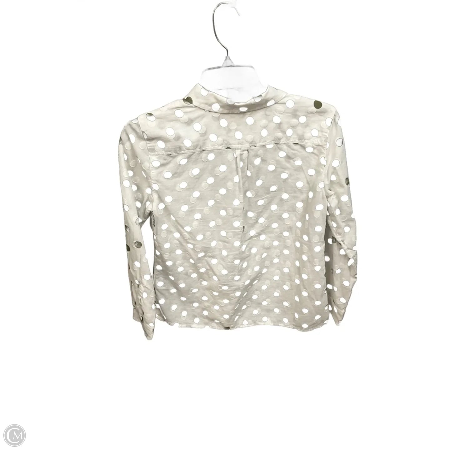 Blouse Long Sleeve By Talbots In Polkadot Pattern, Size: S