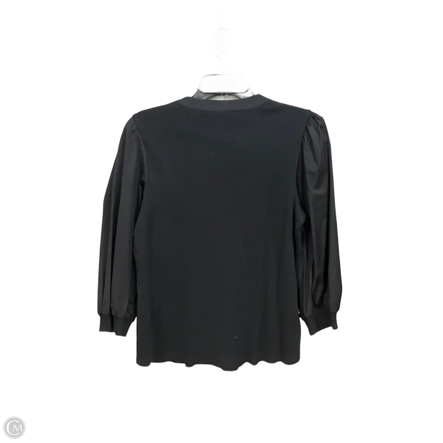 Top 3/4 Sleeve By Chicos In Black, Size: L