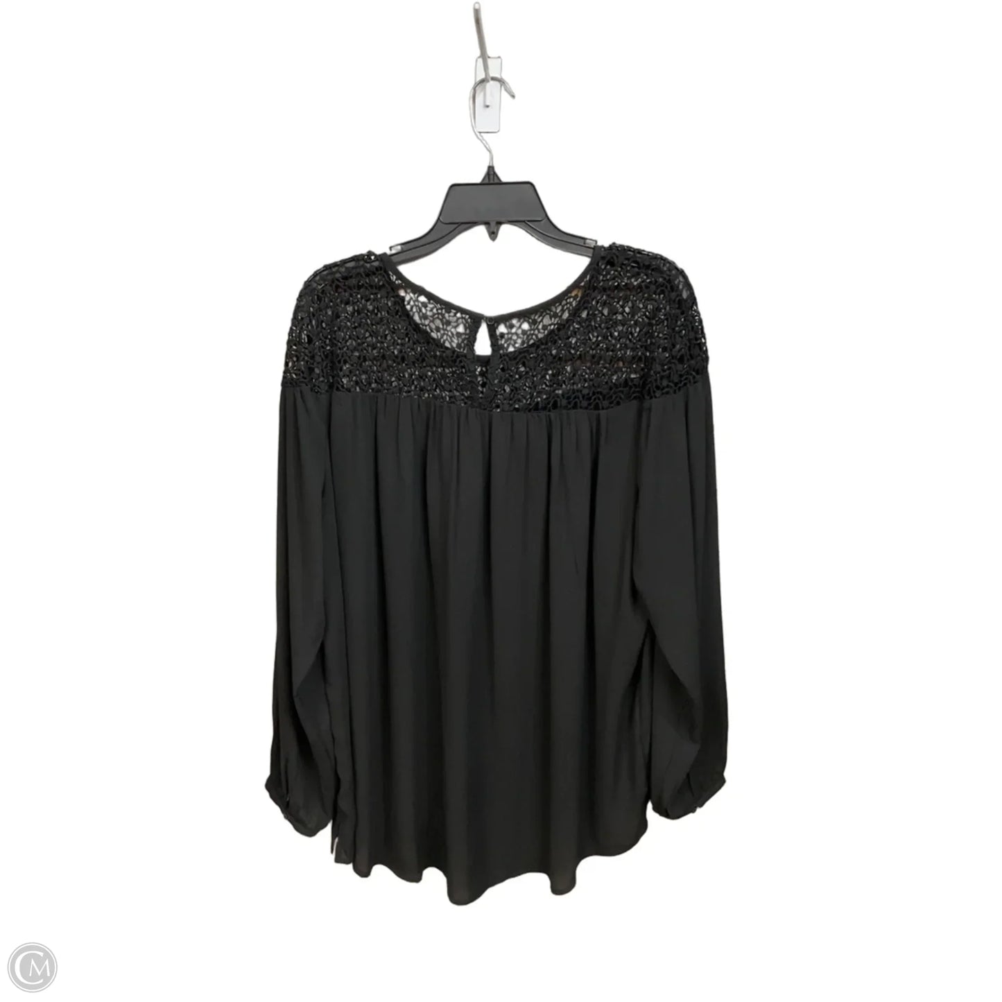 Top Long Sleeve By Loft In Black, Size: L