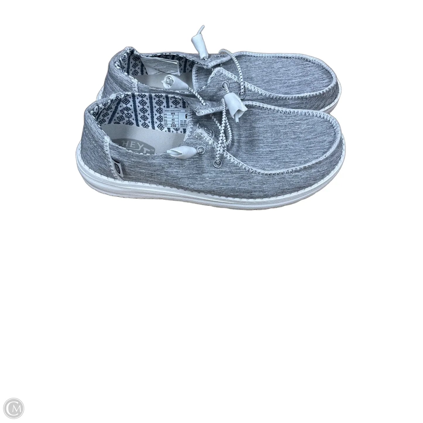 Shoes Flats By Hey Dude In Grey, Size: 9