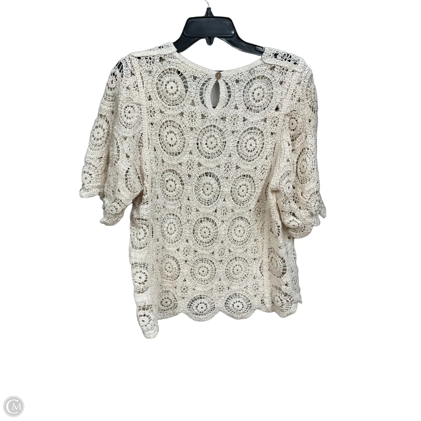 Top Short Sleeve By Solitaire In Tan, Size: Xl