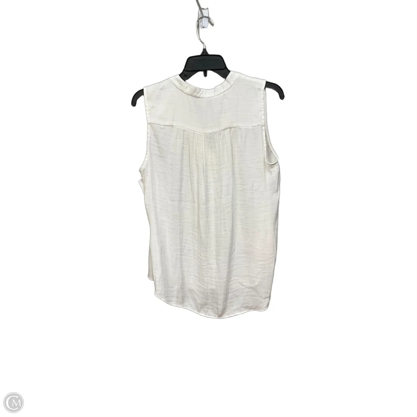 Blouse Sleeveless By Vince Camuto In White, Size: L