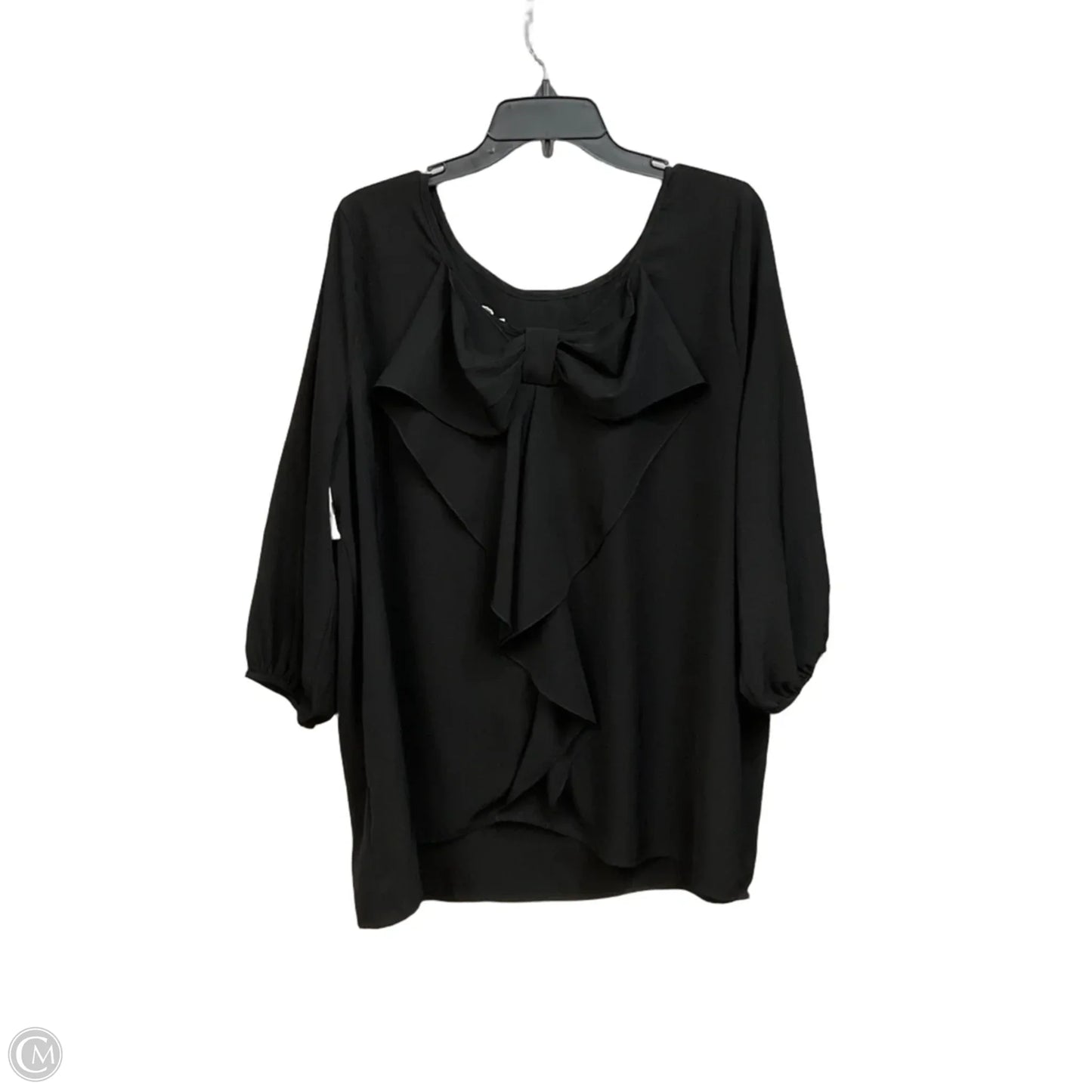 Blouse Long Sleeve By Chicsoul In Black, Size: 2x
