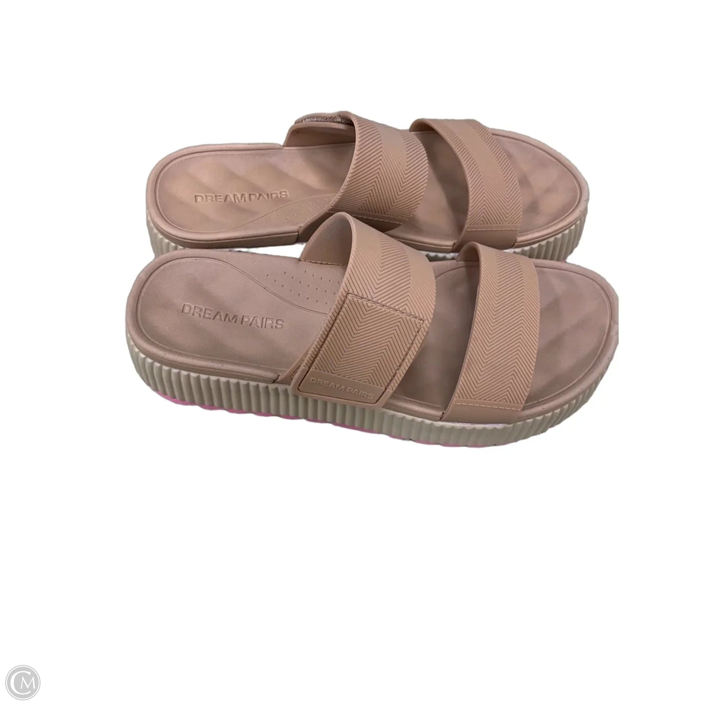 Sandals Heels Platform By Dream Pairs In Brown, Size: 8