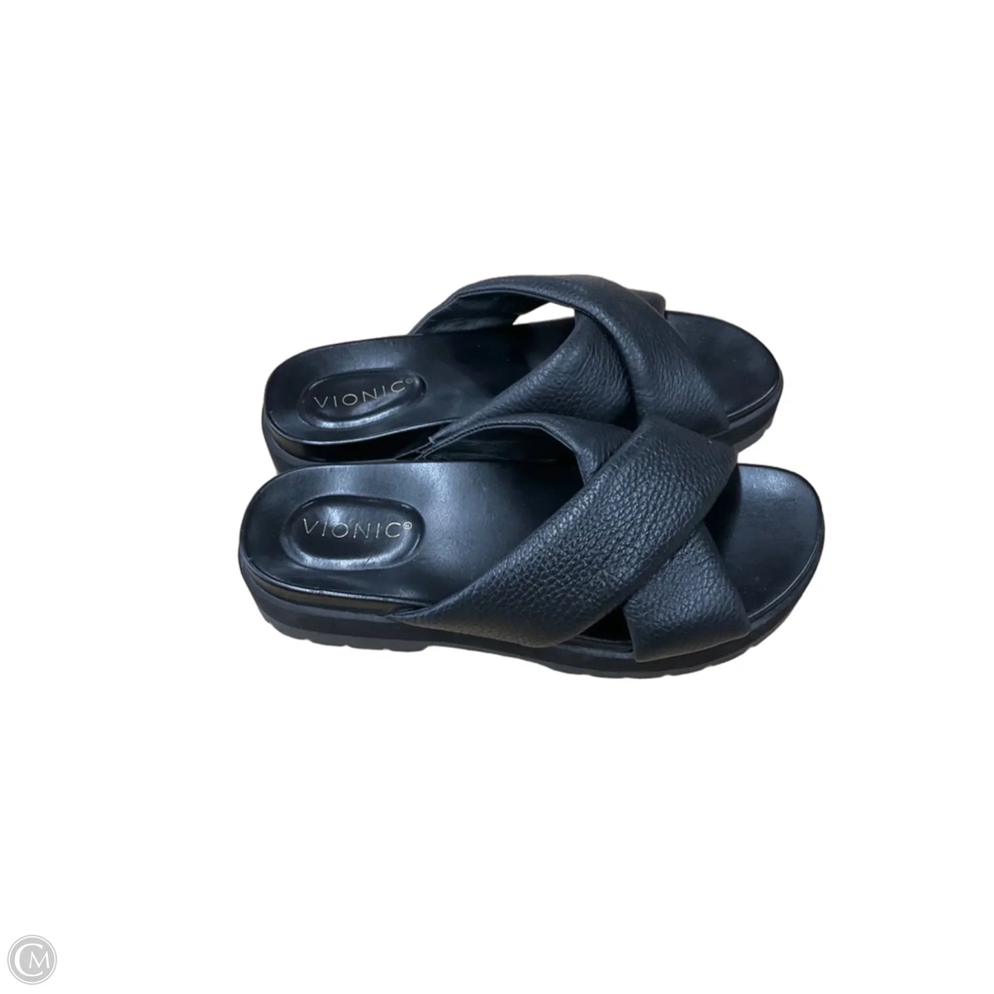 Sandals Flats By Vionic In Black, Size: 9