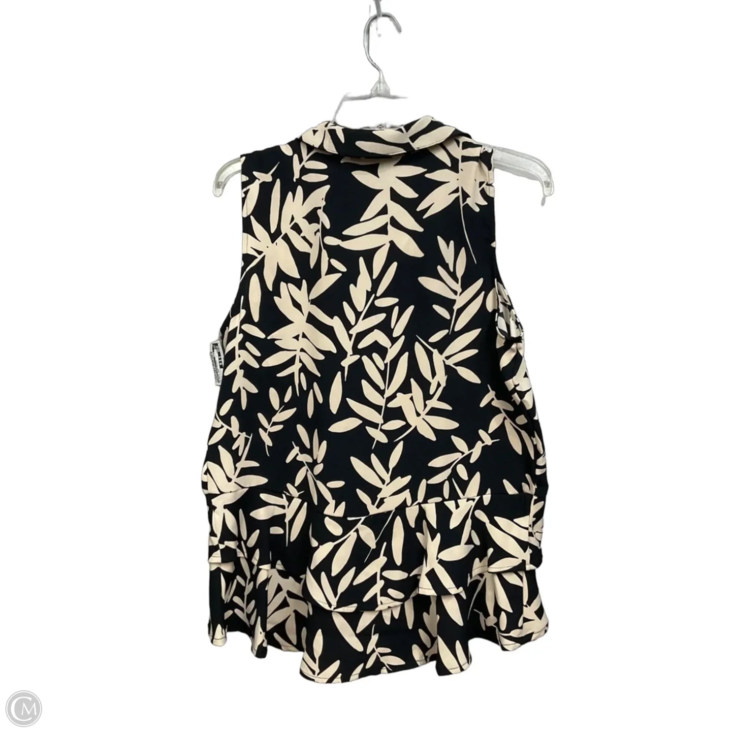 Blouse Sleeveless By Simply Vera In Black & Tan, Size: M