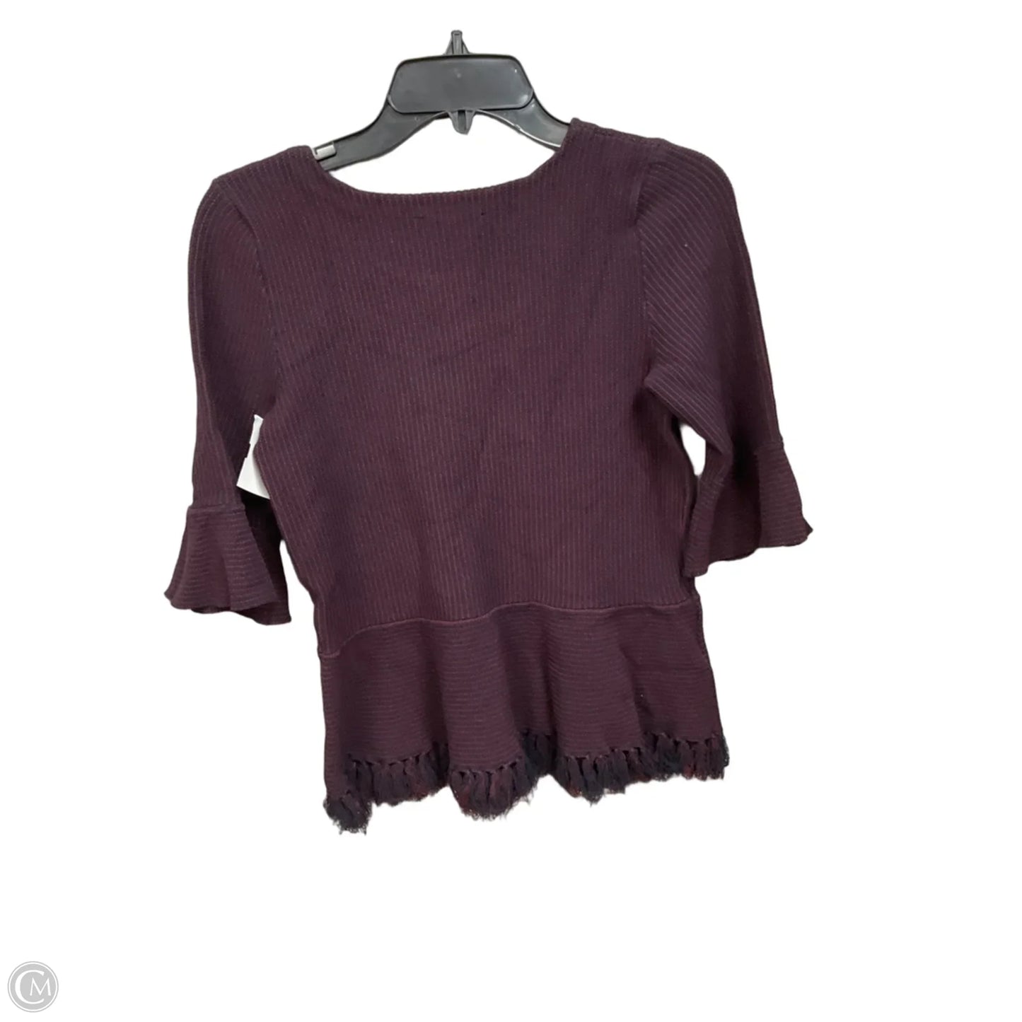 Top 3/4 Sleeve By Ann Taylor In Maroon, Size: S