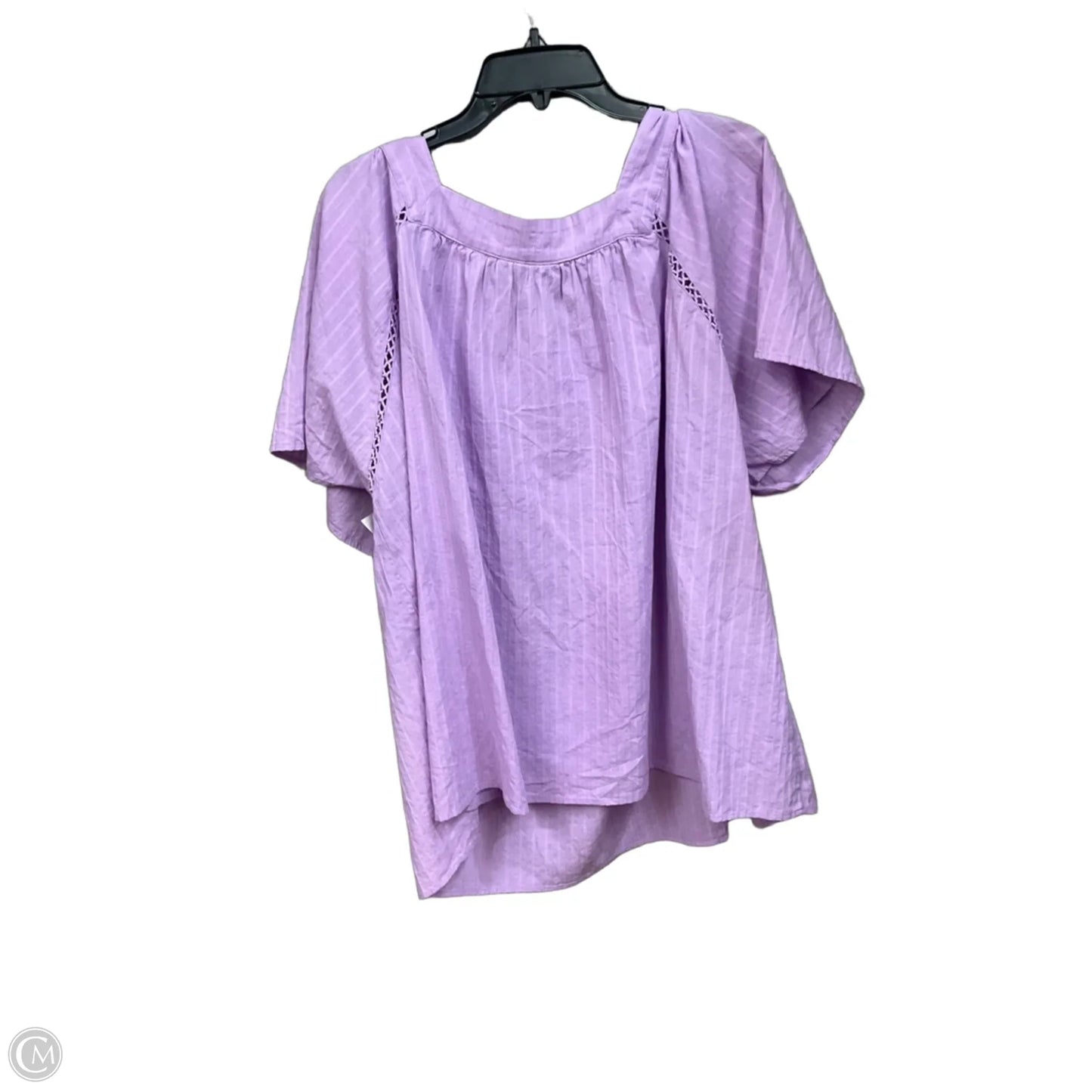 Top Short Sleeve By Lane Bryant In Purple, Size: 4x