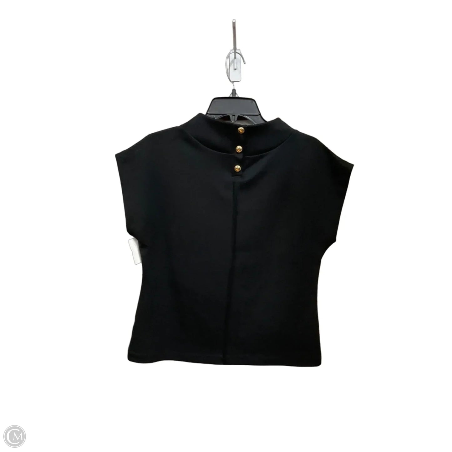Top Short Sleeve By Talbots In Black, Size: Sp