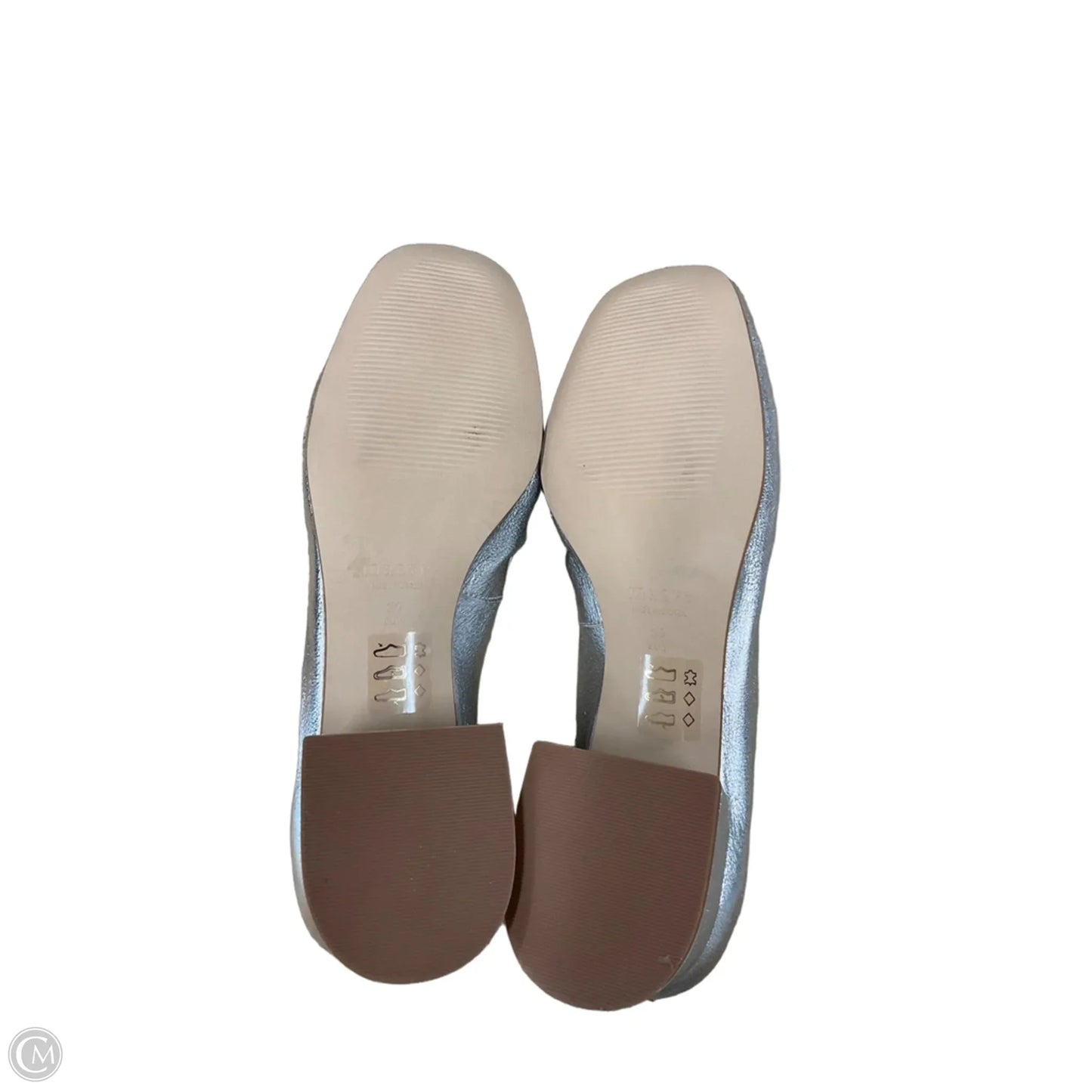Shoes Heels Block By Maeve In Silver, Size: 6
