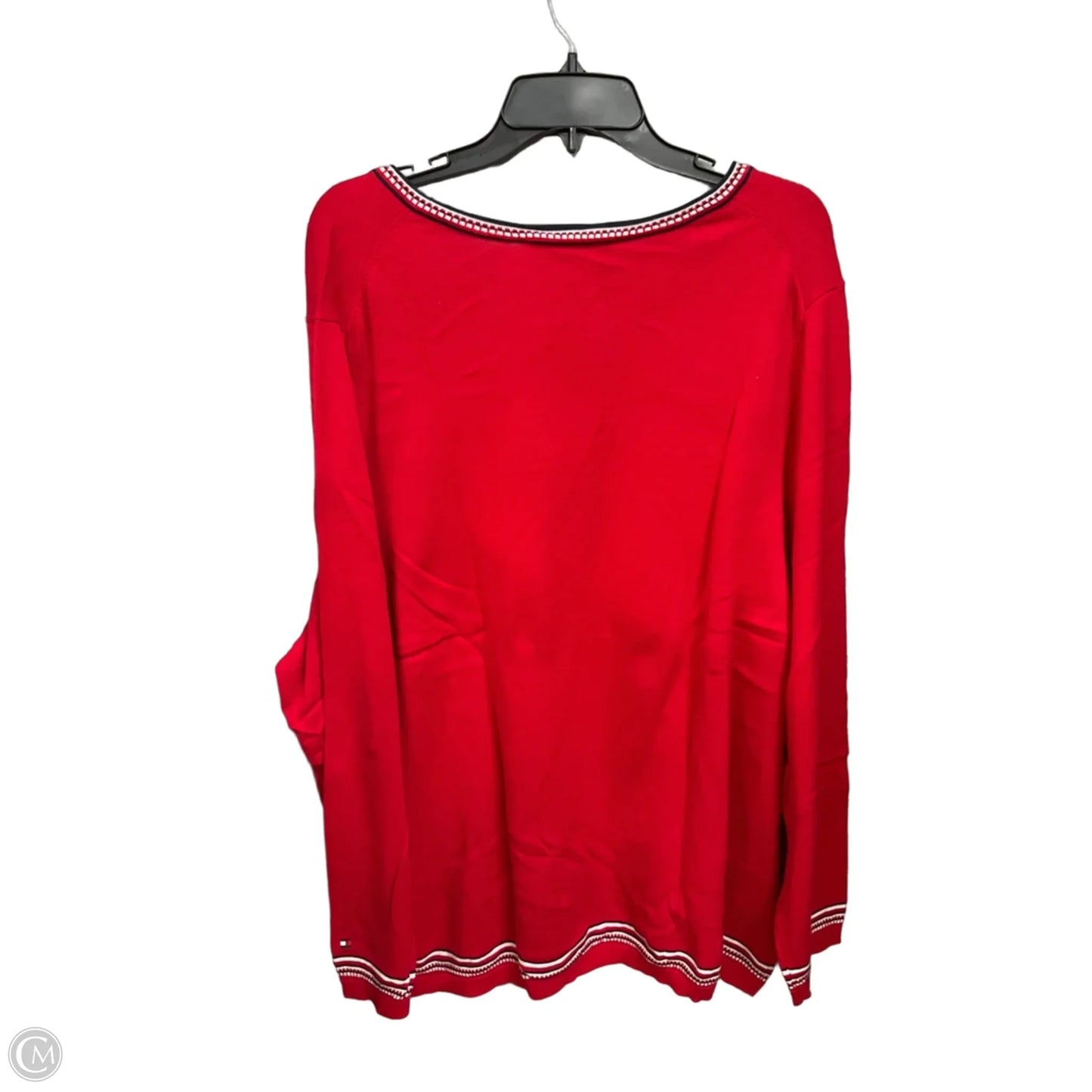 Top Long Sleeve By Tommy Hilfiger In Red, Size: 3x