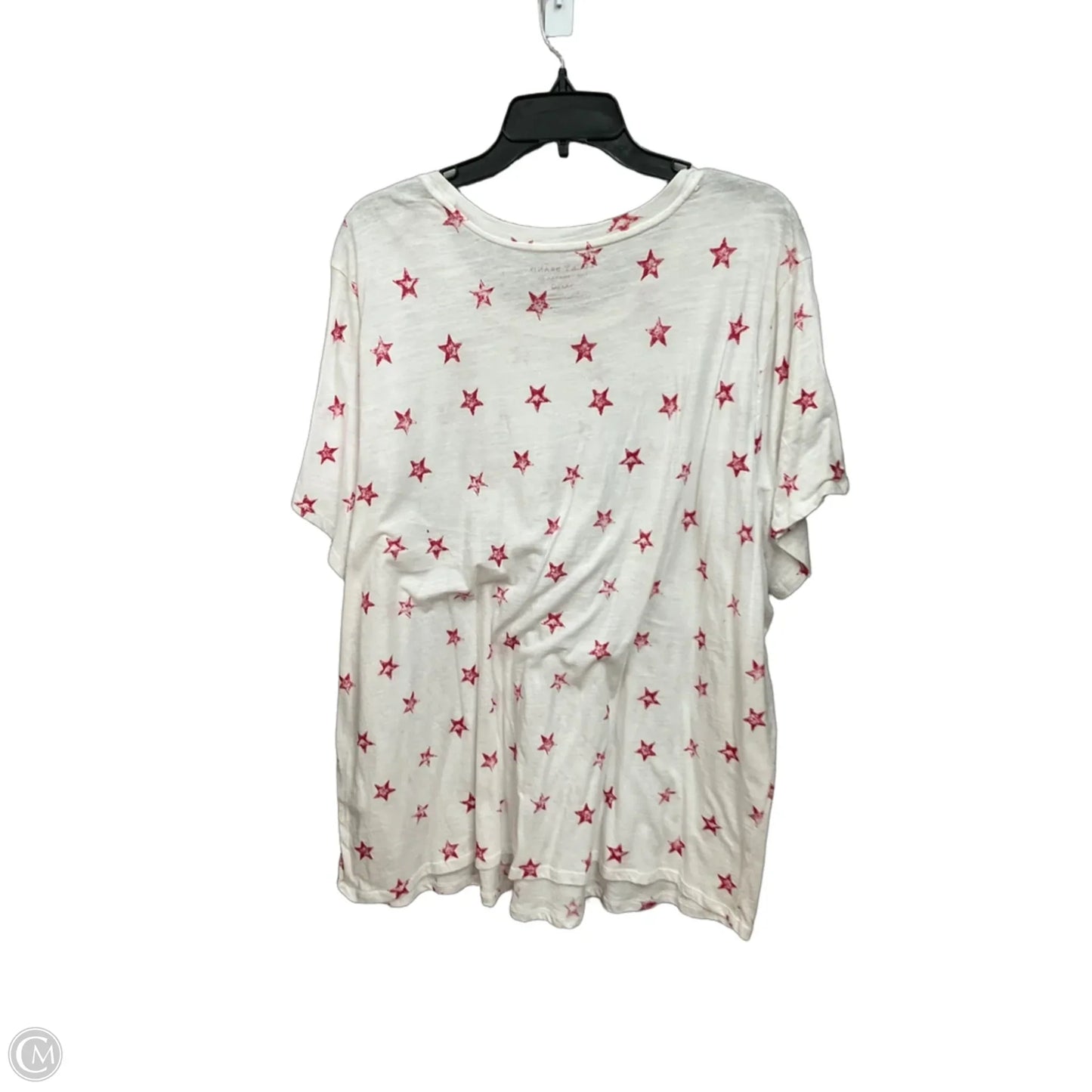 Top Short Sleeve By Lucky Brand In White, Size: 3x