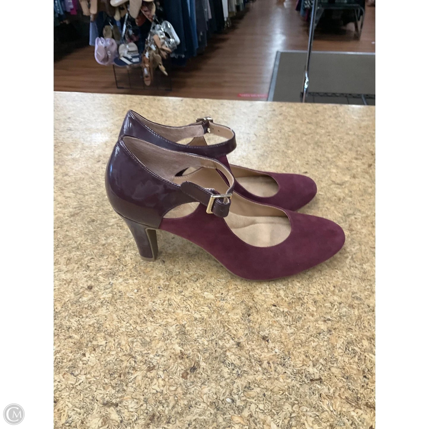 Shoes Heels Block By Giani Bernini In Maroon, Size: 8