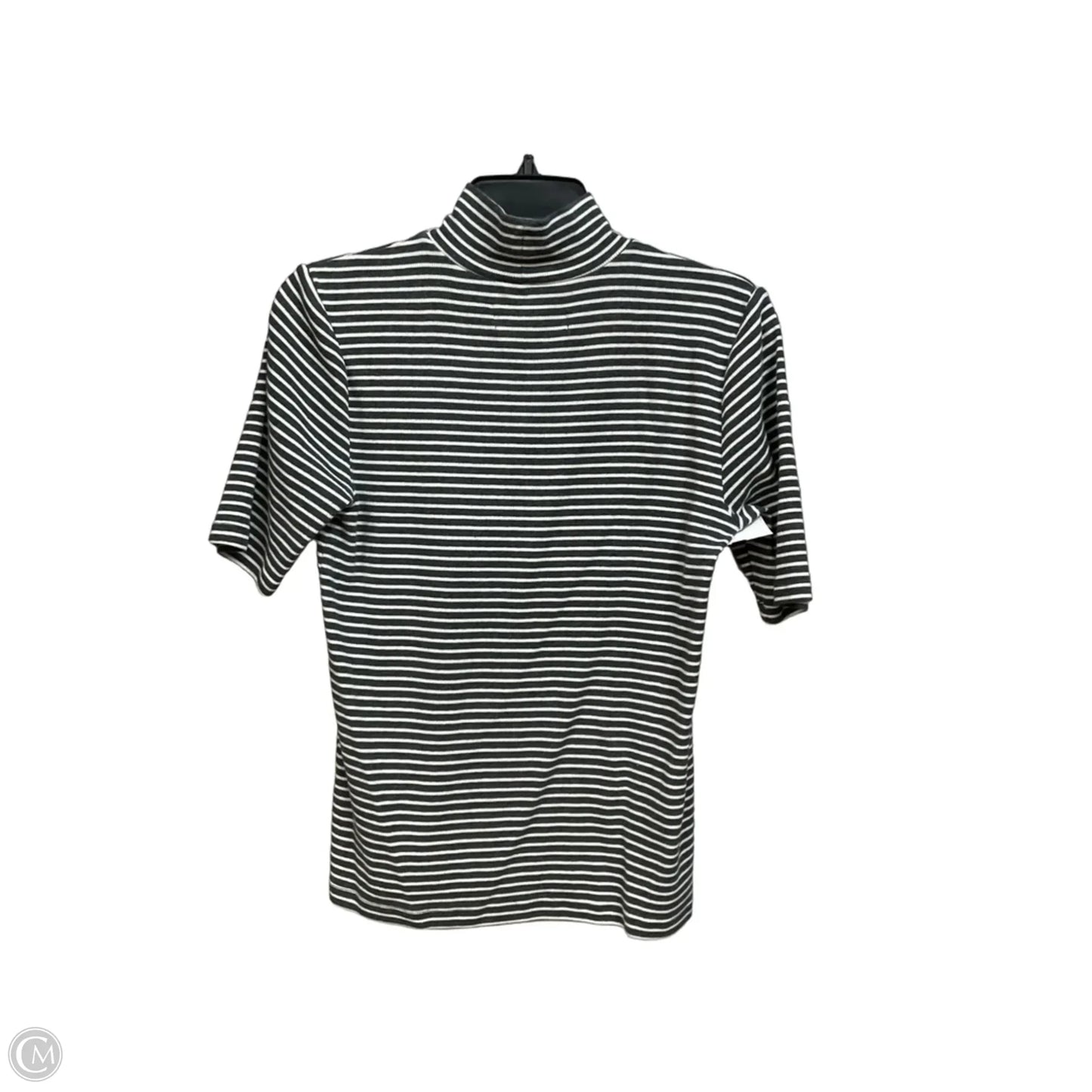 Top Short Sleeve By Loft In Striped Pattern, Size: M