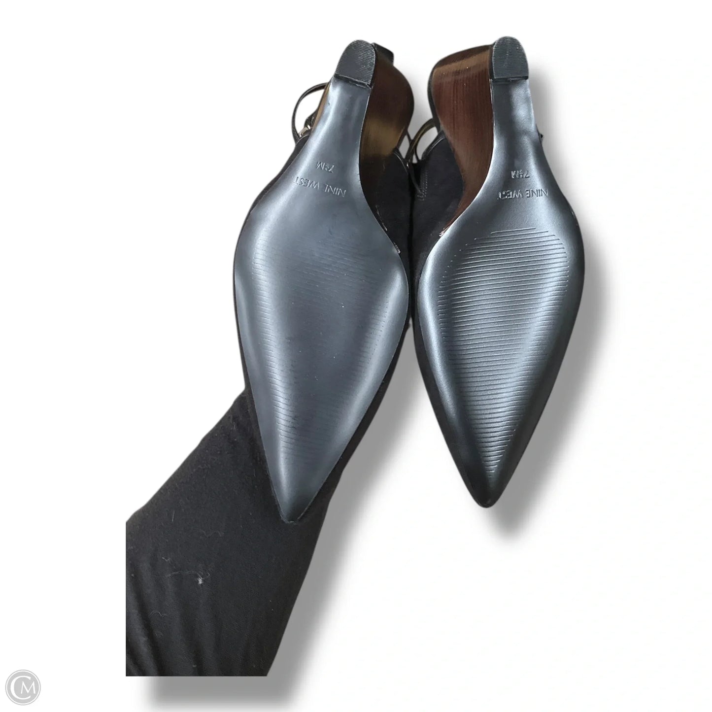 Shoes Heels Wedge By Nine West In Black, Size: 7.5