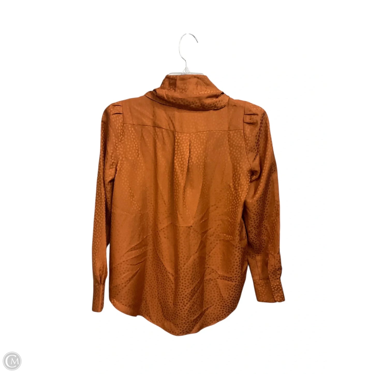 Blouse Long Sleeve By Ann Taylor In Brown, Size: Xxsp