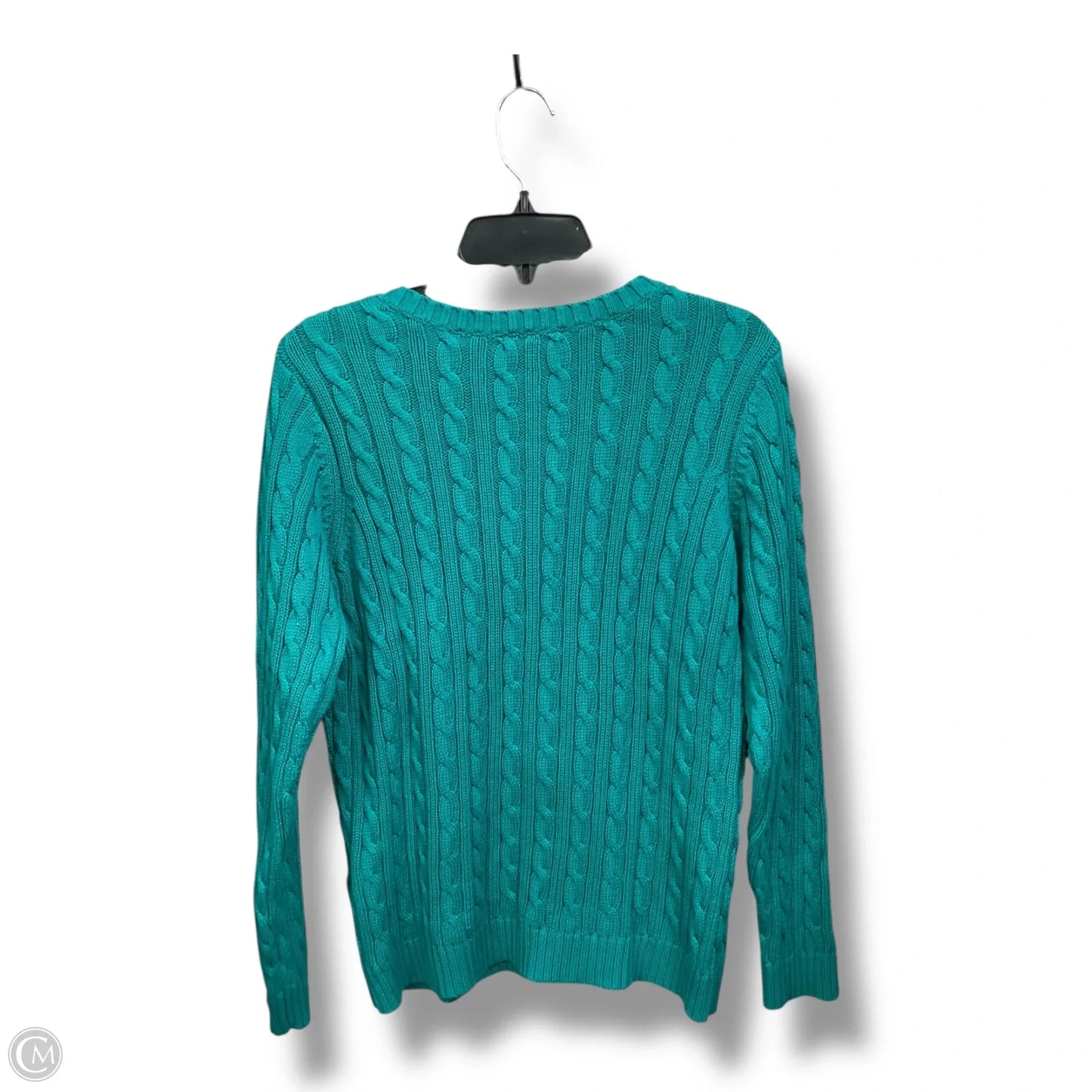 Top Long Sleeve By Lands End In Green, Size: L