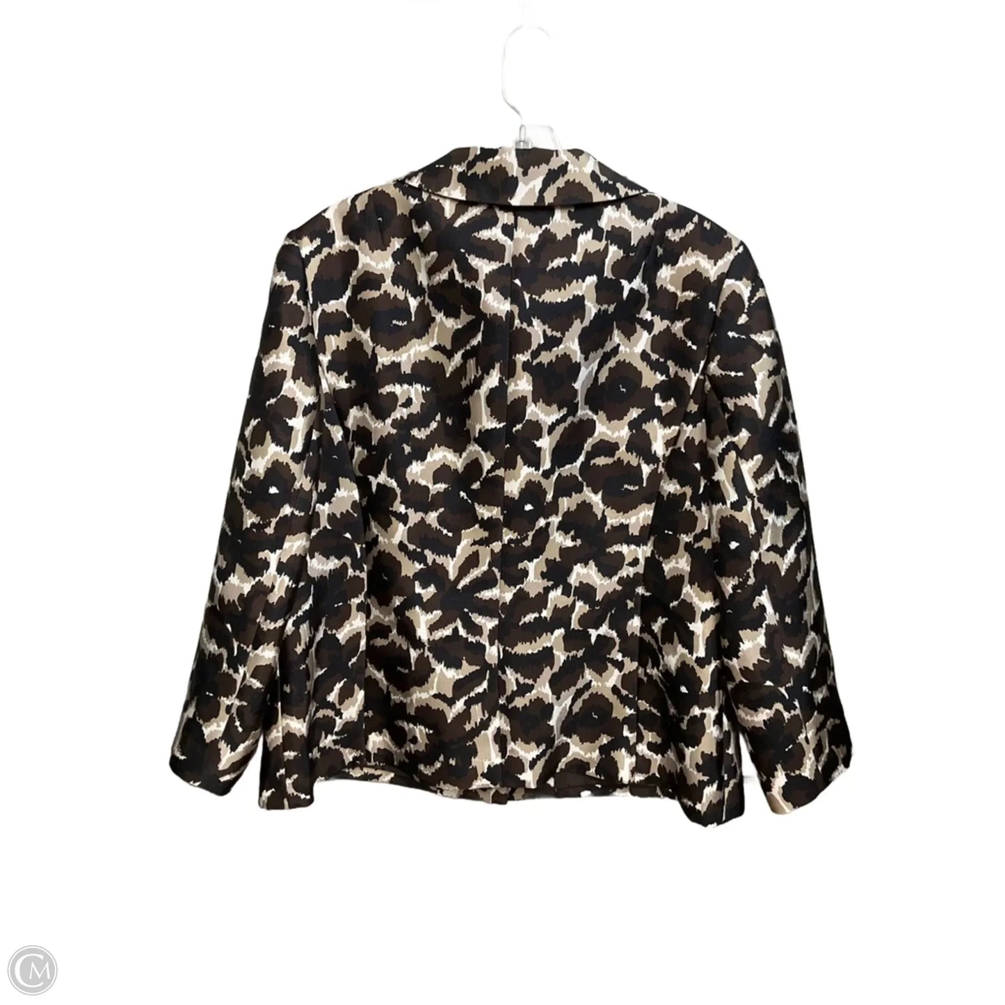 Blazer By Talbots In Black & Brown, Size: L