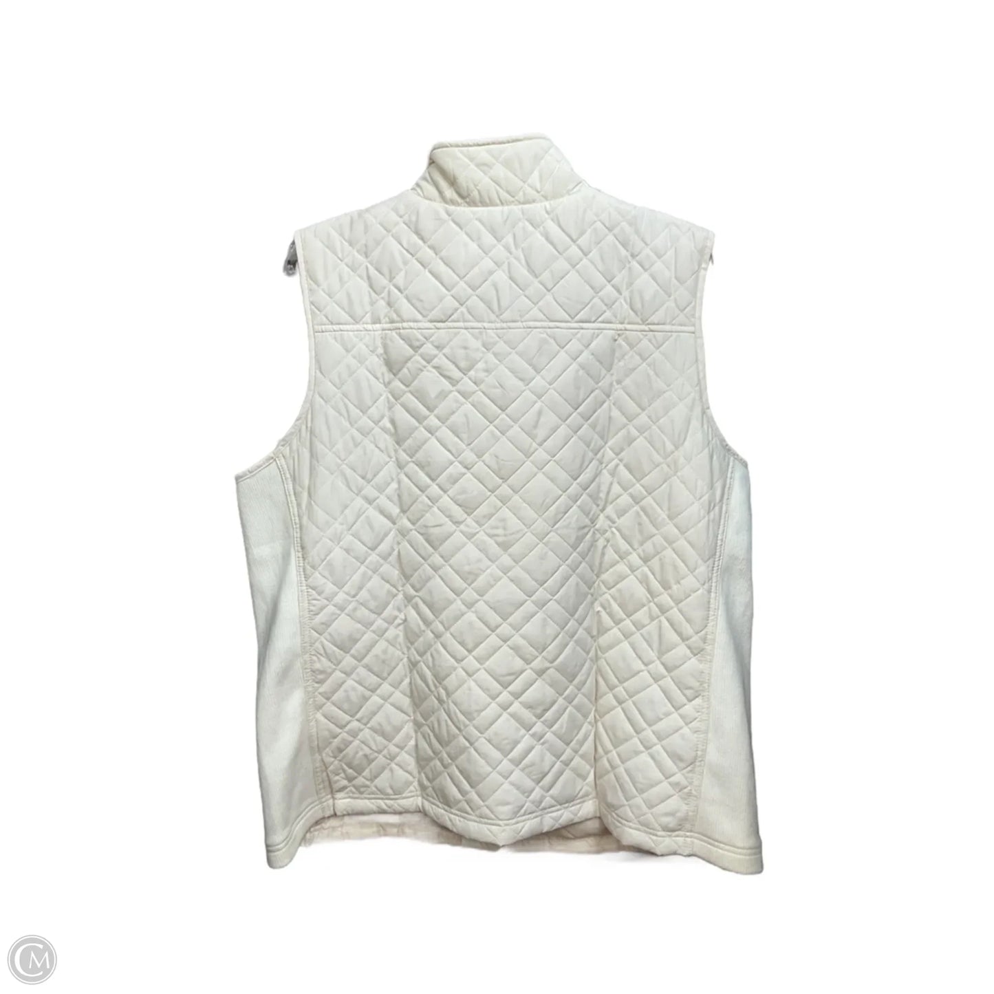 Vest Puffer & Quilted By Blair In White, Size: Xl