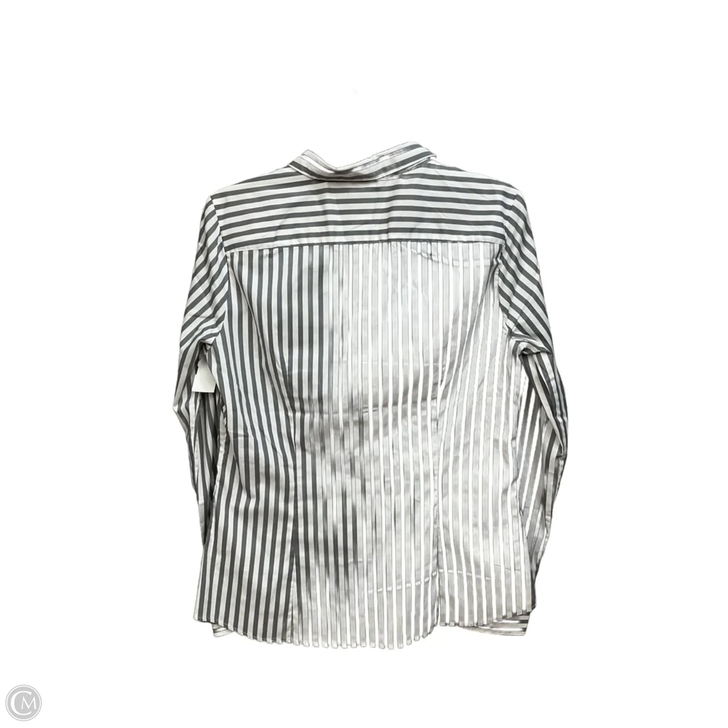 Blouse Long Sleeve By H&m In Striped Pattern, Size: L