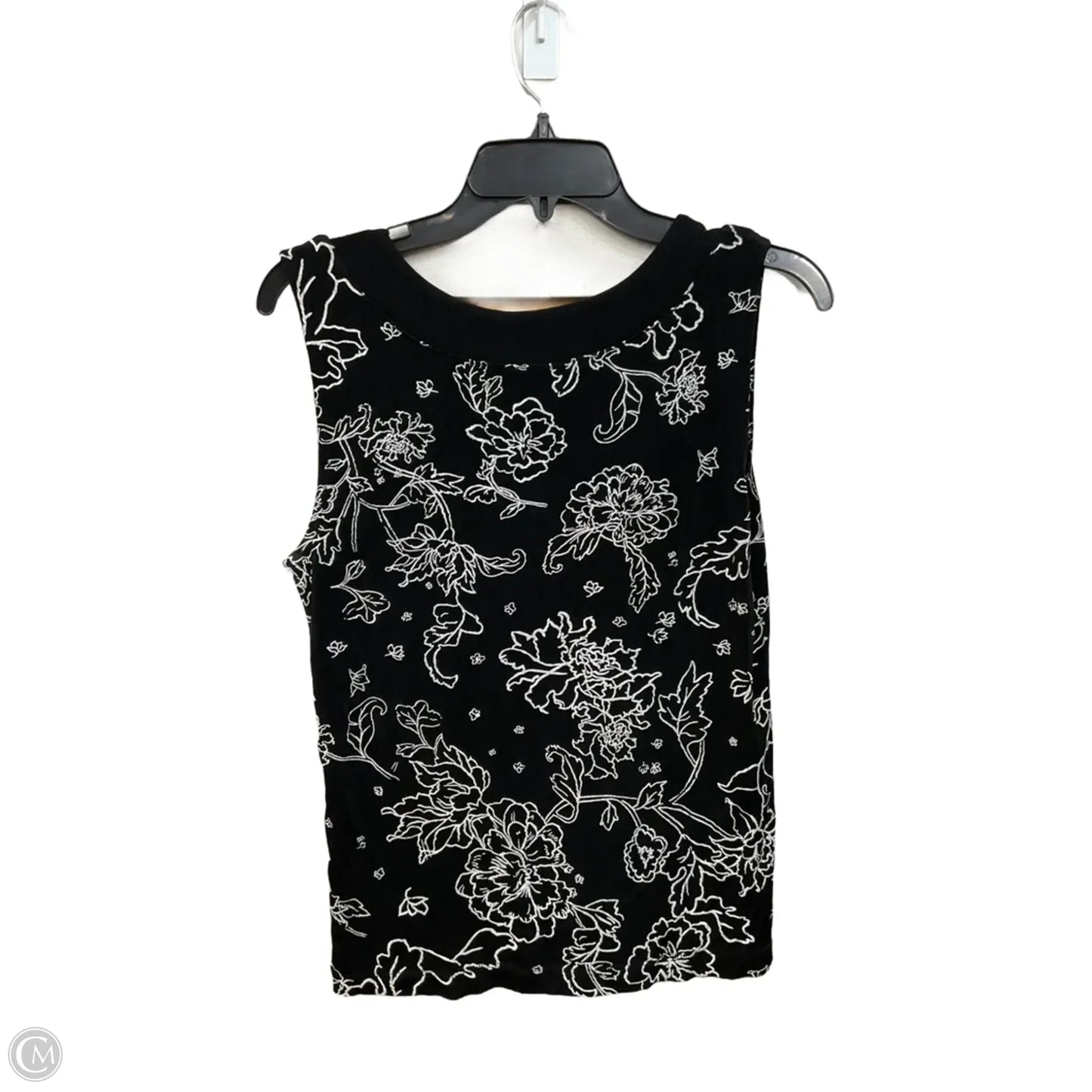 Top Sleeveless Basic By Chicos In Floral Print, Size: M