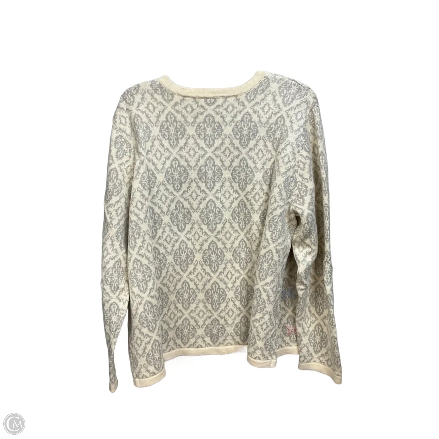 Cardigan By Clothes Mentor In Cream, Size: Xl